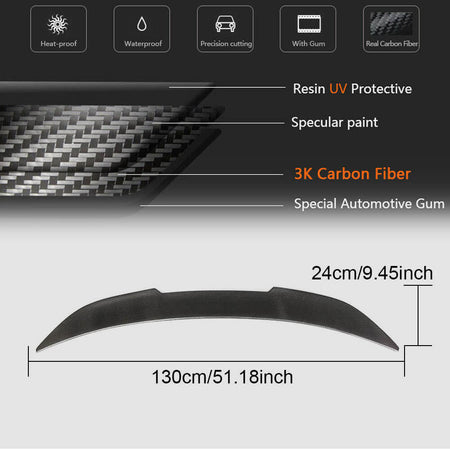 BMW X4 F26 2014-2018 Rear Trunk Spoiler Carbon Fiber-Ahacarbon