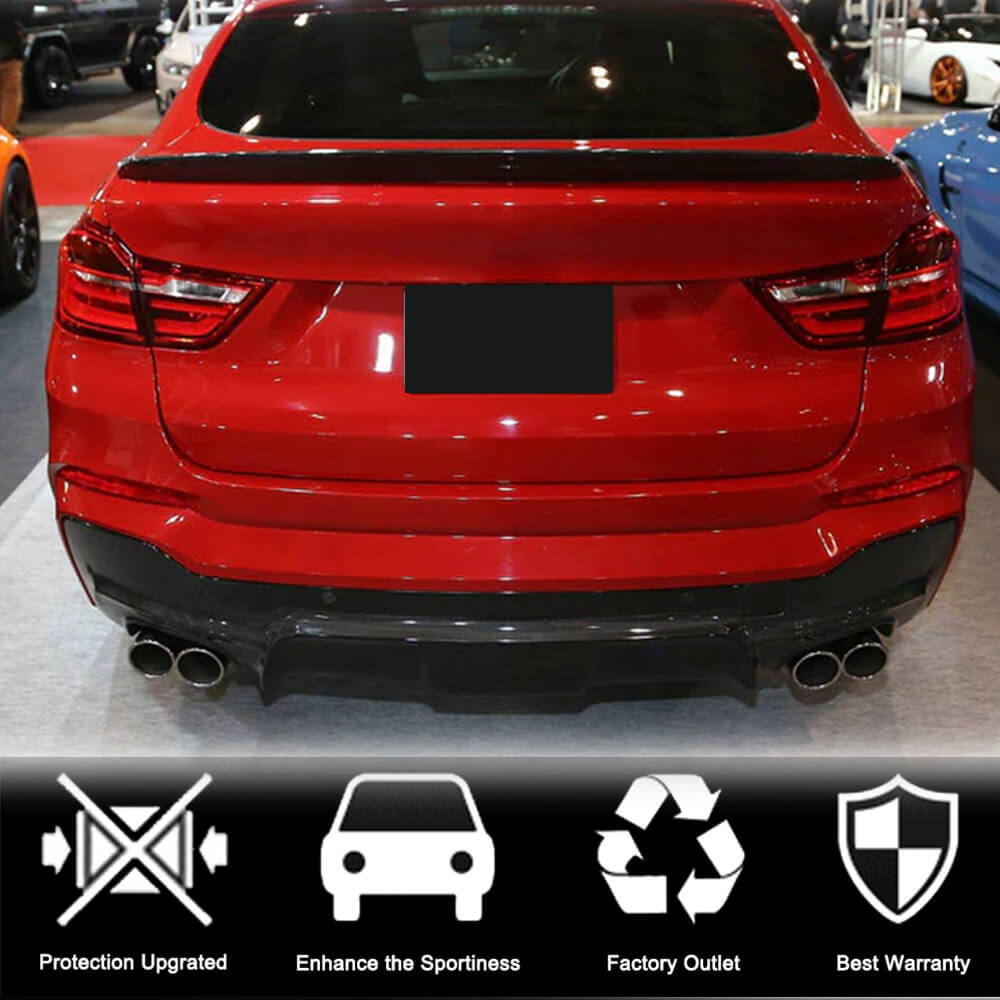 BMW X4 F26 M Sport M40i 2014-2018 Rear Bumper Diffuser Carbon Fiber-Ahacarbon