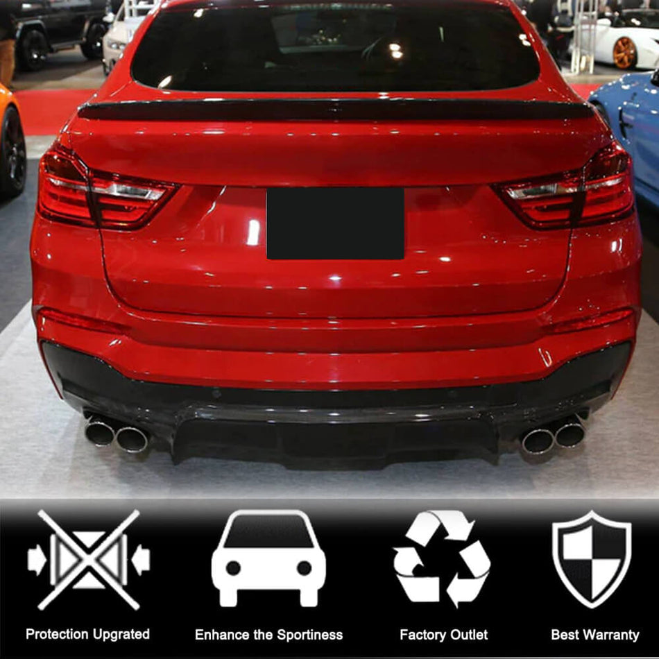 BMW X4 F26 M Sport M40i 2014-2018 Rear Bumper Diffuser Carbon Fiber-Ahacarbon