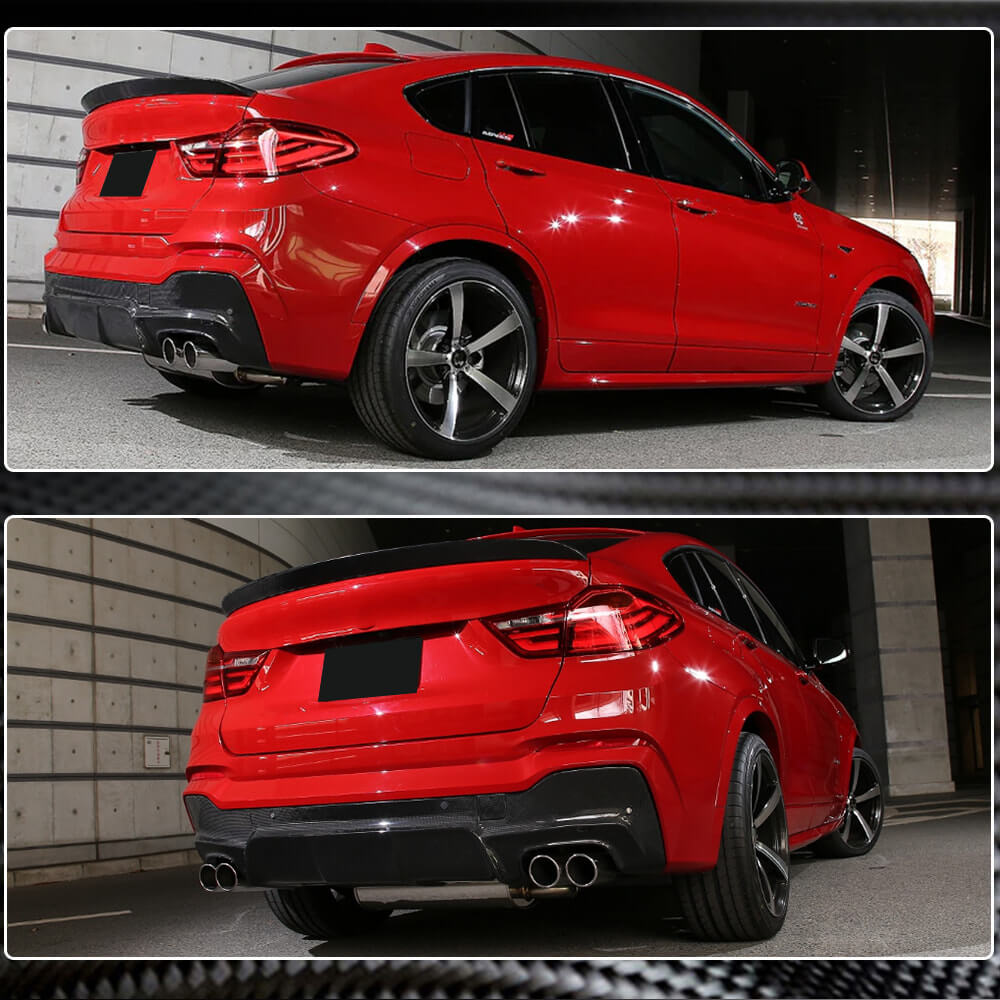 BMW X4 F26 M Sport M40i 2014-2018 Rear Bumper Diffuser Carbon Fiber-Ahacarbon