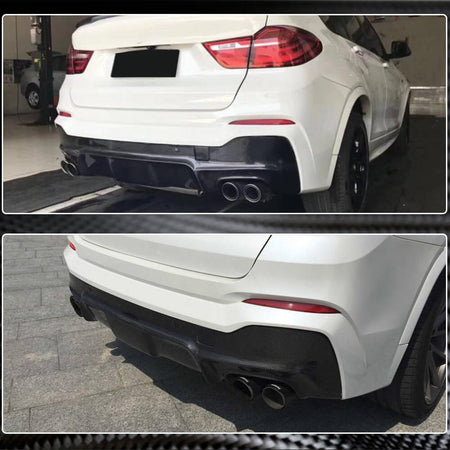 BMW X4 F26 M Sport M40i 2014-2018 Rear Bumper Diffuser Carbon Fiber-Ahacarbon