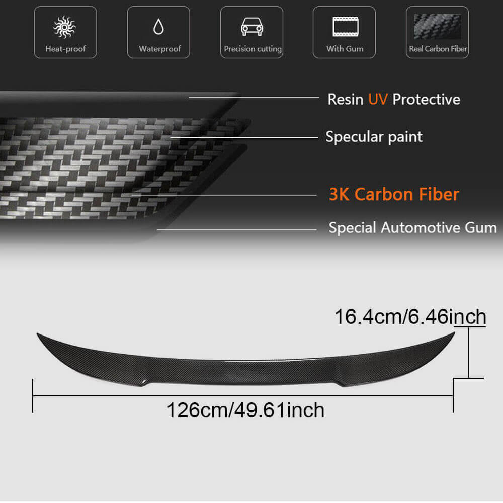 BMW X4 G02 xDrive20i/30i M40i 2019-2023 Rear Trunk Spoiler Carbon Fiber-Ahacarbon