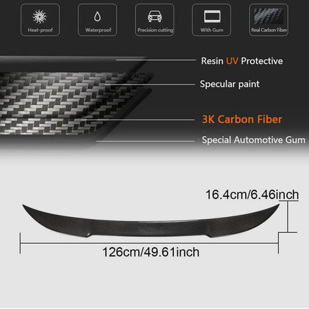 BMW X4 G02 xDrive20i/30i M40i 2019-2023 Rear Trunk Spoiler Carbon Fiber-Ahacarbon