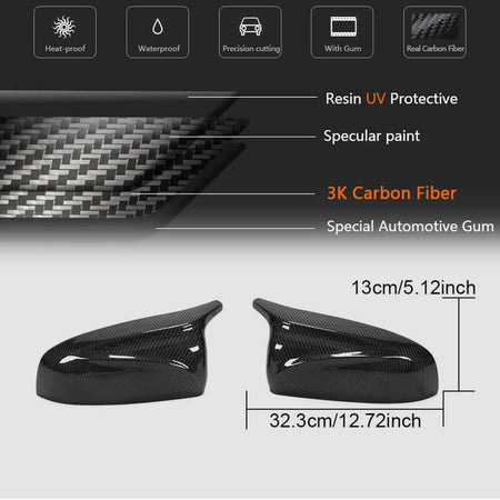 BMW X5 E70 X6 E71 2008-2014 Mirror Covers Carbon Fiber-Ahacarbon