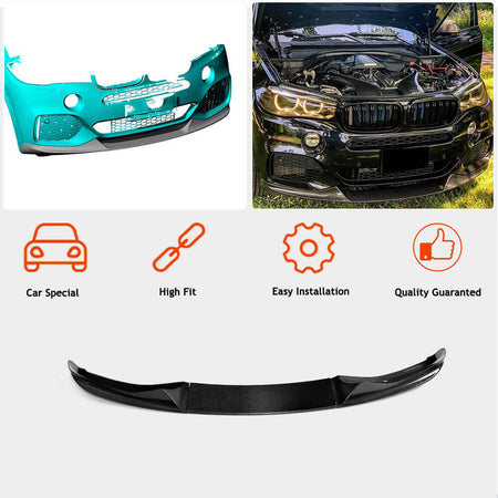 BMW X5 F15 M Sport 2014-2018 Front Bumper Lip Carbon Fiber-Ahacarbon