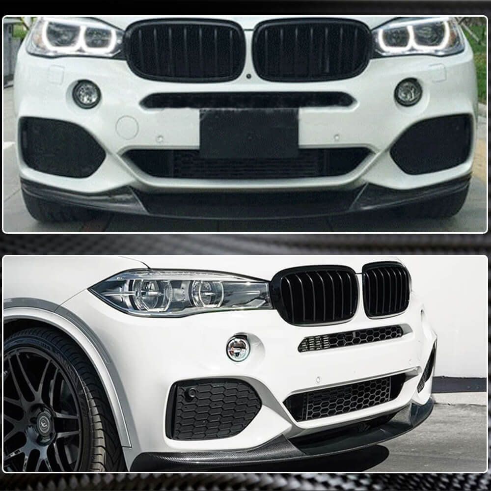 BMW X5 F15 M Sport 2014-2018 Front Bumper Lip Carbon Fiber-Ahacarbon