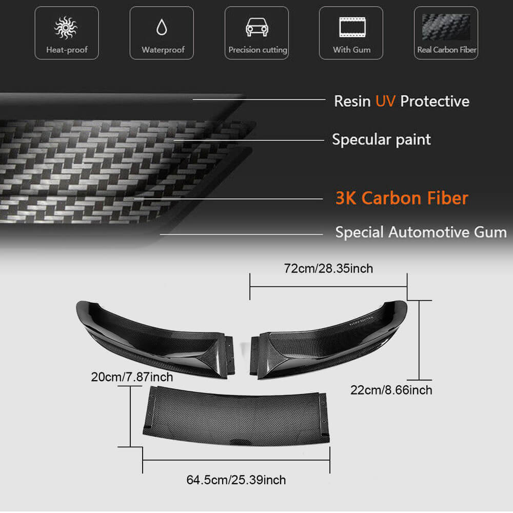 BMW X5 F15 M Sport 2014-2018 Front Bumper Lip Carbon Fiber-Ahacarbon