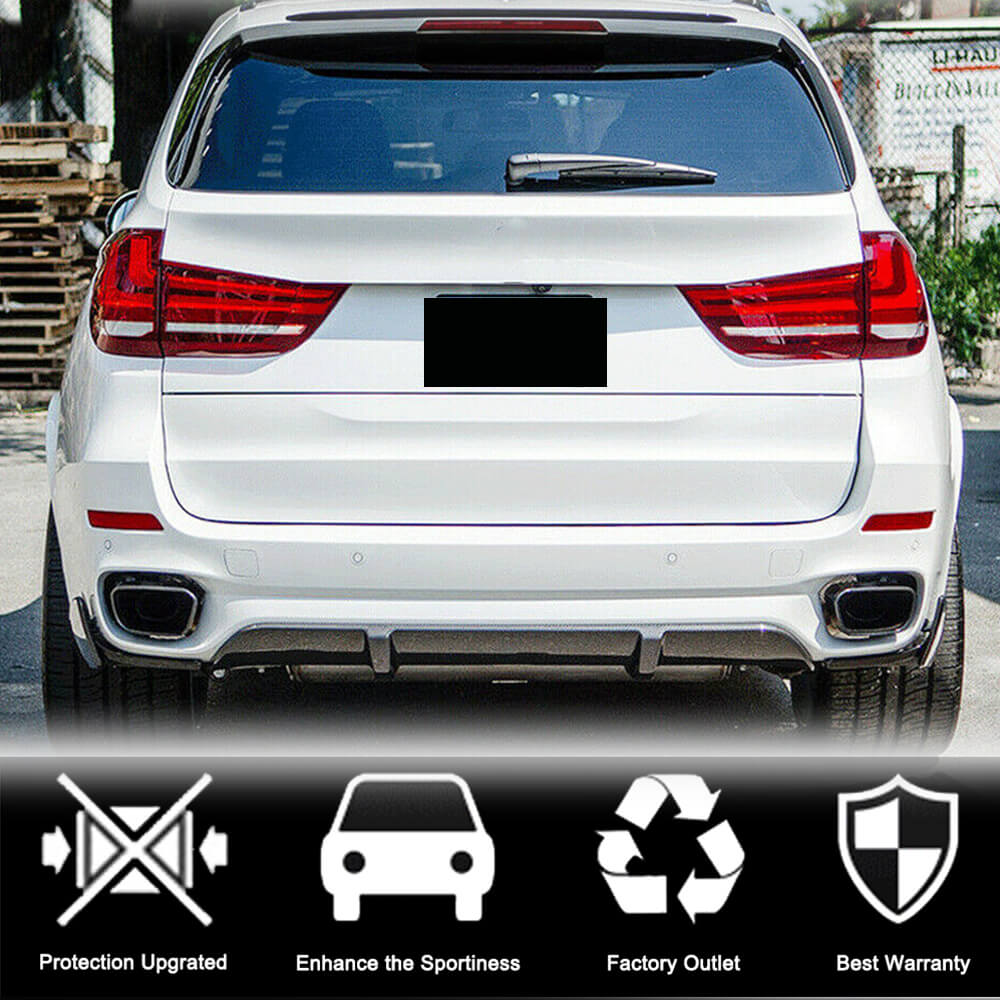 BMW X5 F15 M Sport 2014-2018 Rear Bumper Diffuser Carbon Fiber-Ahacarbon
