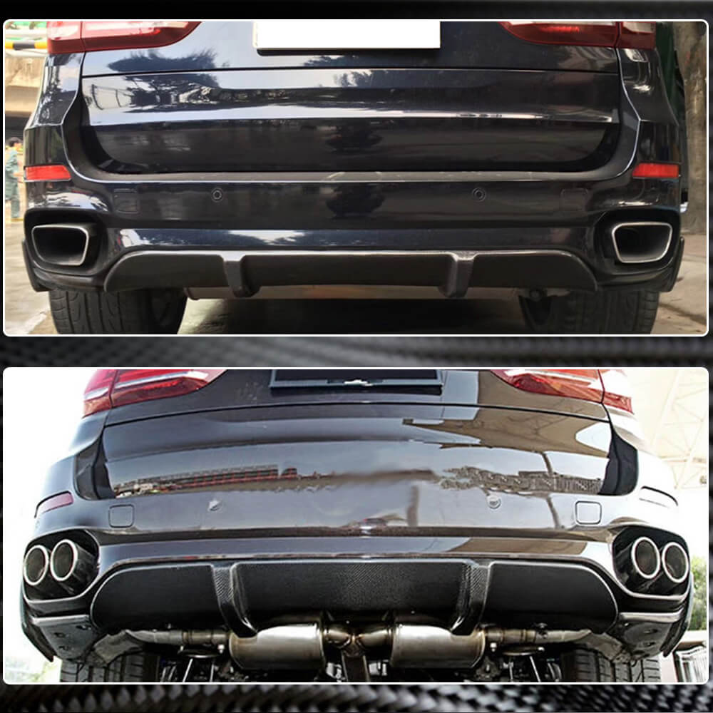 BMW X5 F15 M Sport 2014-2018 Rear Bumper Diffuser Carbon Fiber-Ahacarbon