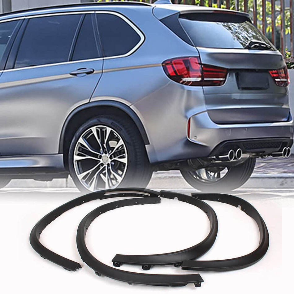 BMW X5 F15 SUV 2013-2018 Wheel Arch Fender Flares Black PP-Ahacarbon