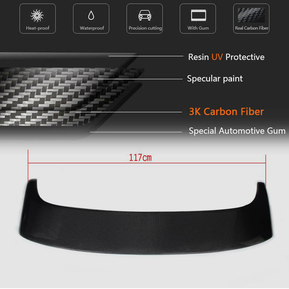 BMW X5 F15 Sport Utility 4-Door 2014-2018 Rear Roof Spoiler Carbon Fiber-Ahacarbon