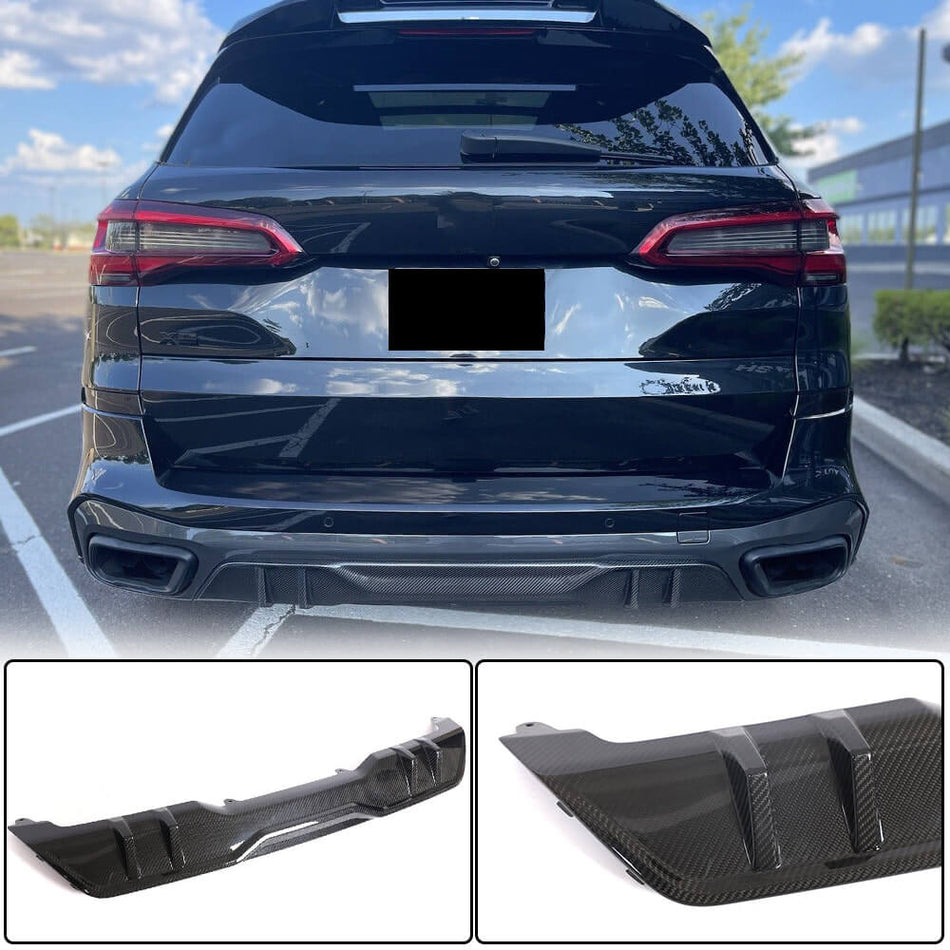 BMW X5 G05 M Sport 2019-2022 Rear Bumper Diffuser Dry Carbon Fiber-Ahacarbon