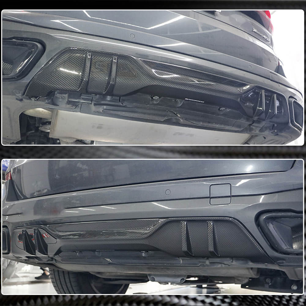 BMW X5 G05 M Sport 2019-2022 Rear Bumper Diffuser Dry Carbon Fiber-Ahacarbon