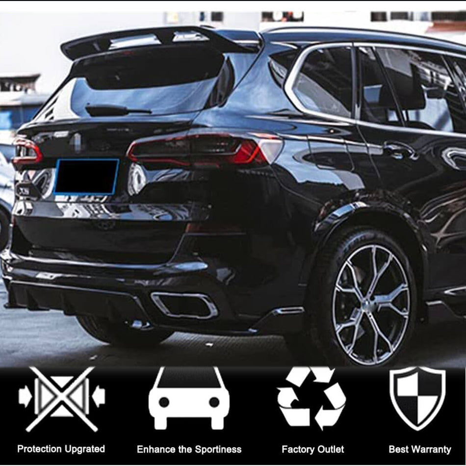 BMW X5 G05 Rear Middle Spoiler Glossy Black ABS-Ahacarbon