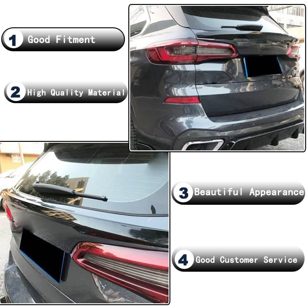 BMW X5 G05 Rear Middle Spoiler Glossy Black ABS-Ahacarbon