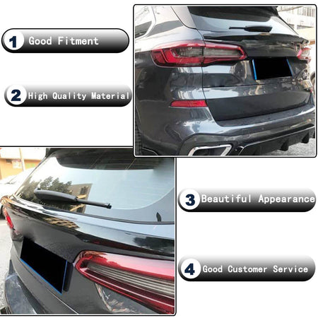 BMW X5 G05 Rear Middle Spoiler Glossy Black ABS-Ahacarbon