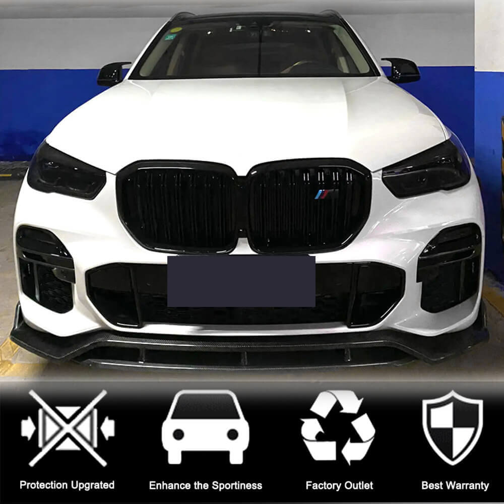 BMW X5 G05 M Sport Sport Utility 2019-2022 Front Bumper Lip Carbon Fiber-Ahacarbon
