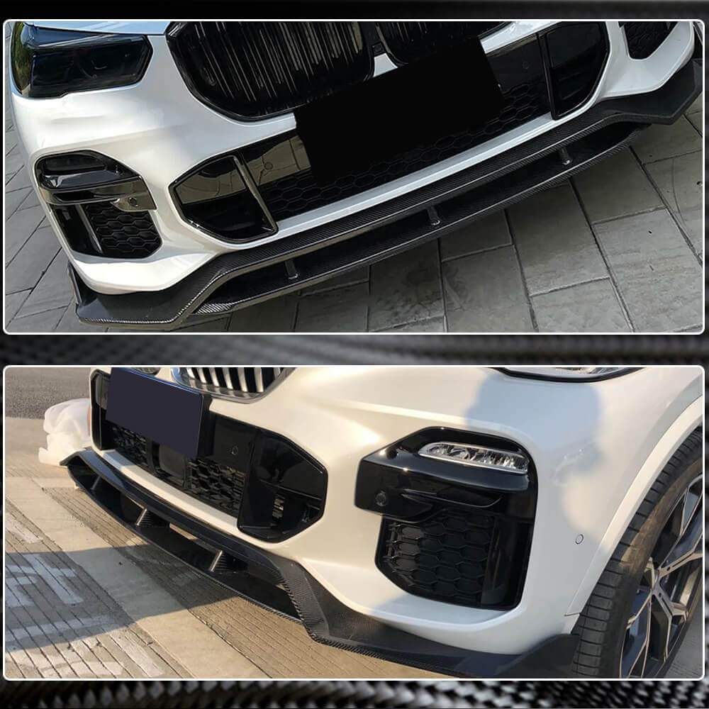 BMW X5 G05 M Sport Sport Utility 2019-2022 Front Bumper Lip Carbon Fiber-Ahacarbon