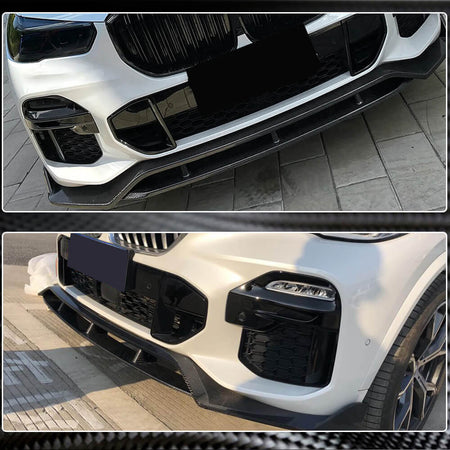 BMW X5 G05 M Sport Sport Utility 2019-2022 Front Bumper Lip Carbon Fiber-Ahacarbon