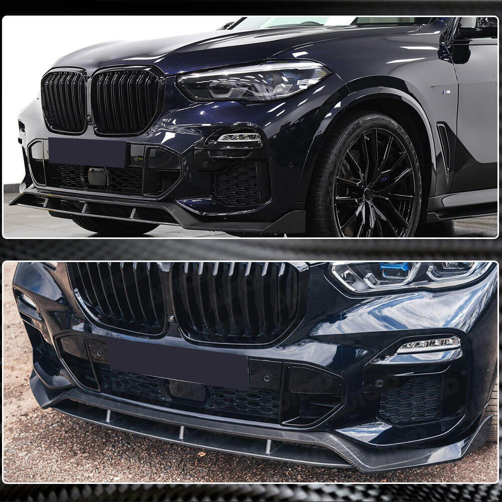 BMW X5 G05 M Sport Sport Utility 2019-2022 Front Bumper Lip Carbon Fiber-Ahacarbon