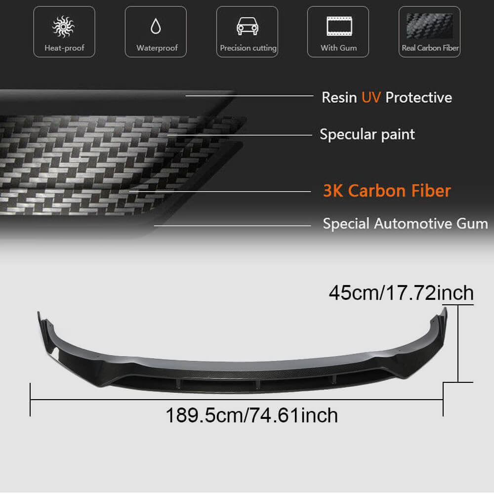 BMW X5 G05 M Sport Sport Utility 2019-2022 Front Bumper Lip Carbon Fiber-Ahacarbon