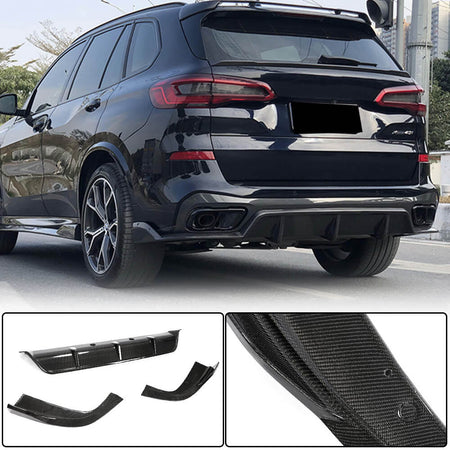 BMW X5 G05 M Sport M50d 2019-2021 Rear Bumper Diffuser Carbon Fiber/FRP-Ahacarbon