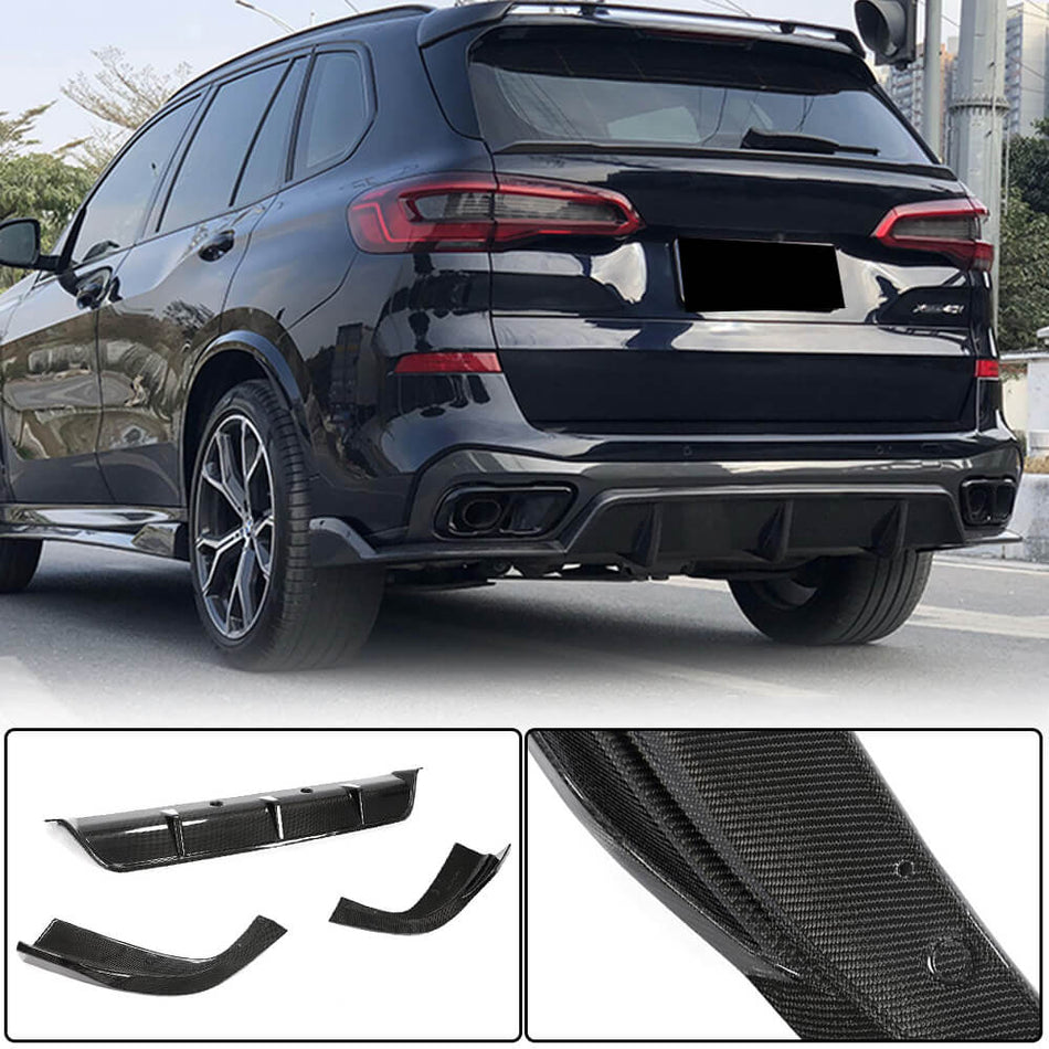 BMW X5 G05 M Sport M50d 2019-2021 Rear Bumper Diffuser Carbon Fiber/FRP-Ahacarbon