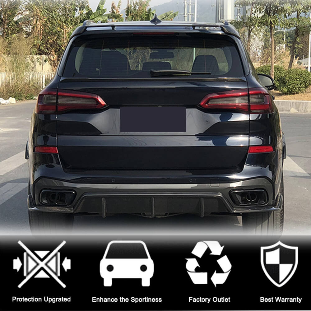 BMW X5 G05 M Sport M50d 2019-2021 Rear Bumper Diffuser Carbon Fiber/FRP-Ahacarbon