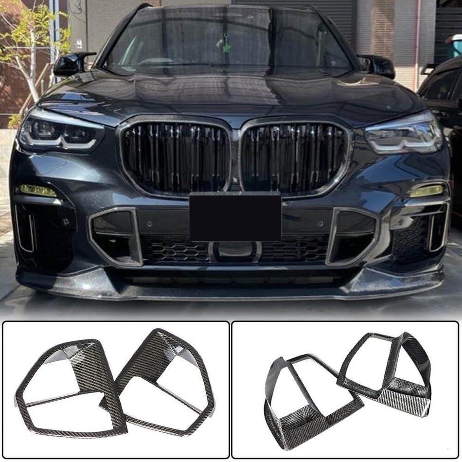 BMW X5 G05 M Sport 2019-2022 Front Bumper Vents Dry Carbon Fiber-Ahacarbon