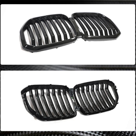 BMW X5 G05 2019-2022 Front Grille Dry Carbon Fiber-Ahacarbon
