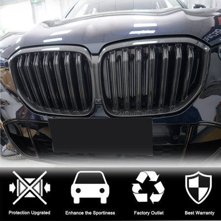 BMW X5 G05 2019-2022 Front Grille Dry Carbon Fiber-Ahacarbon