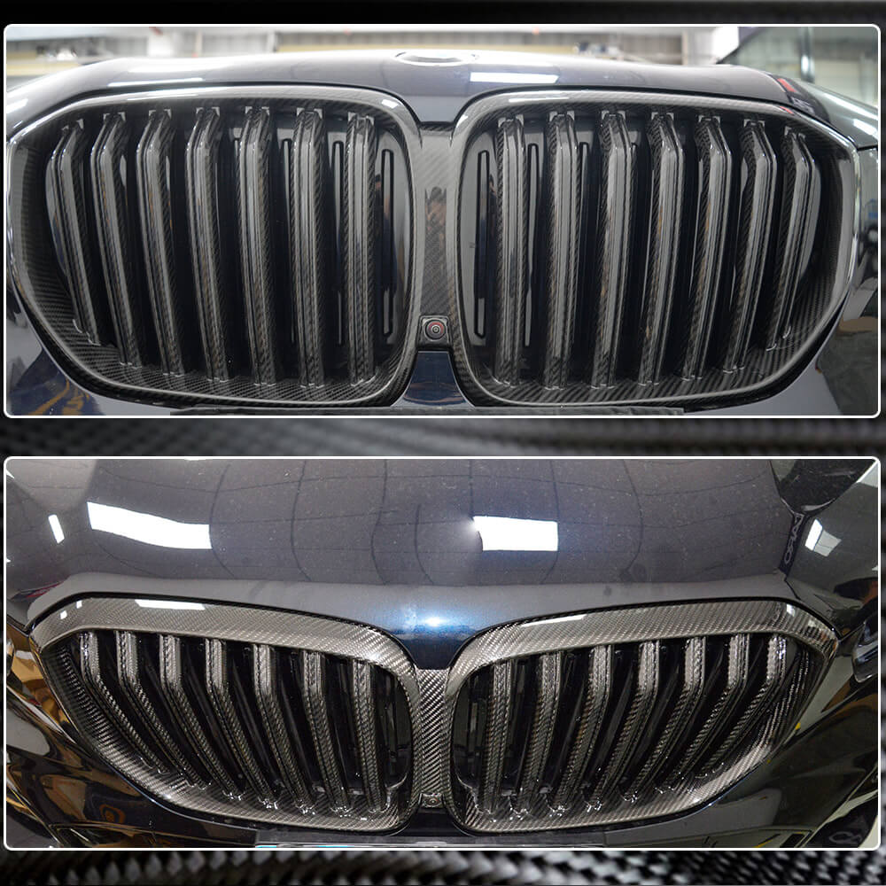 BMW X5 G05 2019-2022 Front Grille Dry Carbon Fiber-Ahacarbon