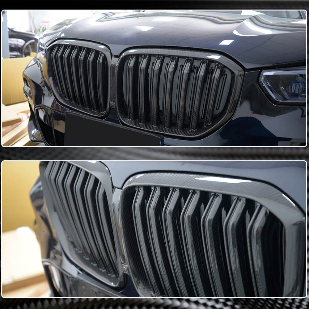 BMW X5 G05 2019-2022 Front Grille Dry Carbon Fiber-Ahacarbon