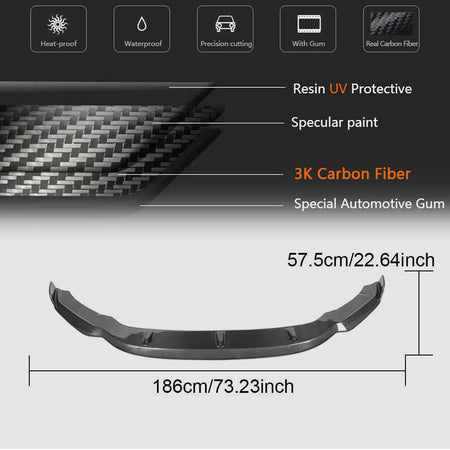 BMW X5M F85 X6M F86 2015-2019 Front Bumper Lip Carbon Fiber-Ahacarbon