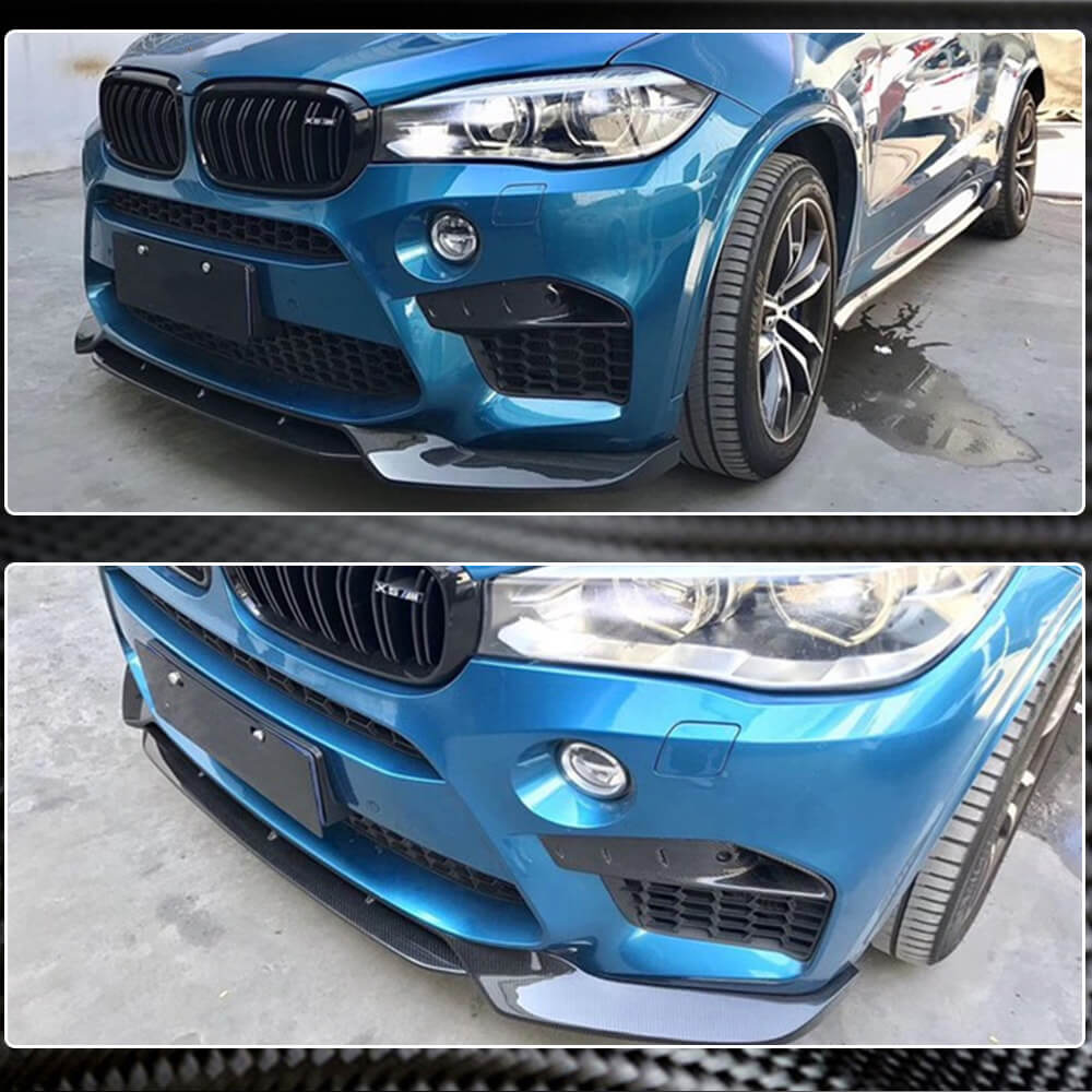 BMW X5M F85 X6M F86 2015-2019 Front Bumper Lip Carbon Fiber-Ahacarbon