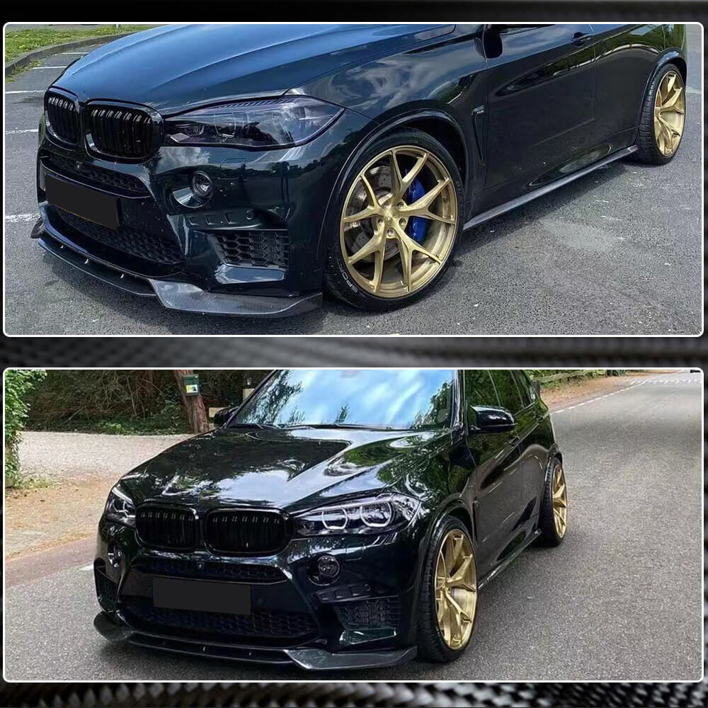 BMW X5M F85 X6M F86 2015-2019 Front Bumper Lip Carbon Fiber-Ahacarbon