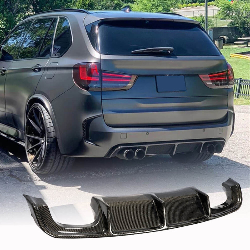 BMW X5M F85 2015-2019 Rear Bumper Diffuser Carbon Fiber-Ahacarbon