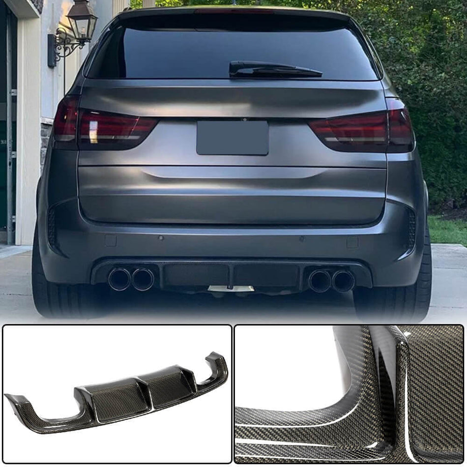 BMW X5M F85 2015-2019 Rear Bumper Diffuser Carbon Fiber-Ahacarbon