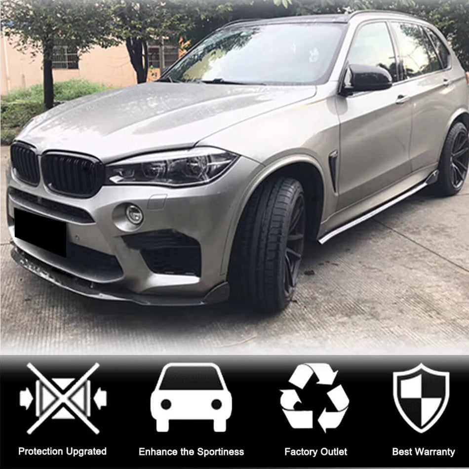 BMW X5M F85 X6M F86 2015-2018 Carbon Fiber Side Skirts Door Rocker Panels Extension Lip-Ahacarbon