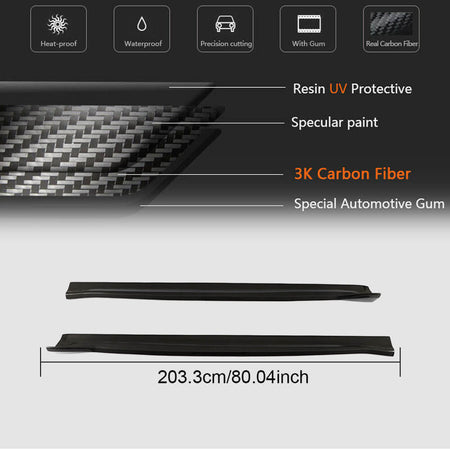 BMW X5M F85 X6M F86 2015-2018 Carbon Fiber Side Skirts Door Rocker Panels Extension Lip-Ahacarbon