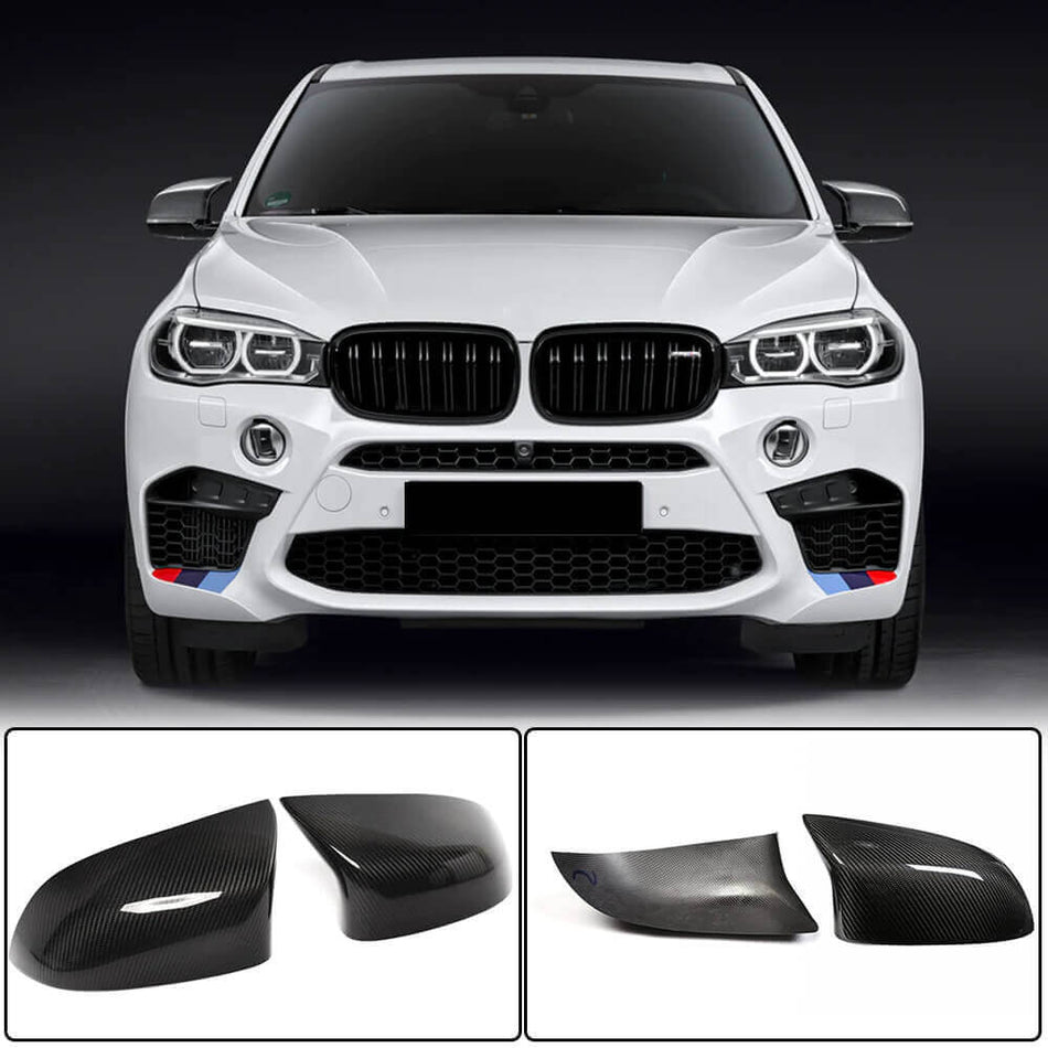 BMW X5M F85 X6M F86 2015-2019 Mirror Covers Add-on Dry Carbon Fiber-Ahacarbon