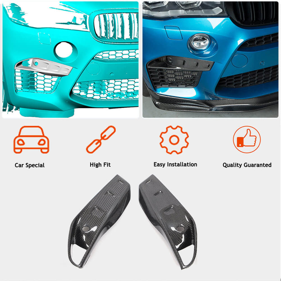 BMW X5M F85 X6M F86 2015-2019 Fog lamp Covers Dry Carbon Fiber-Ahacarbon