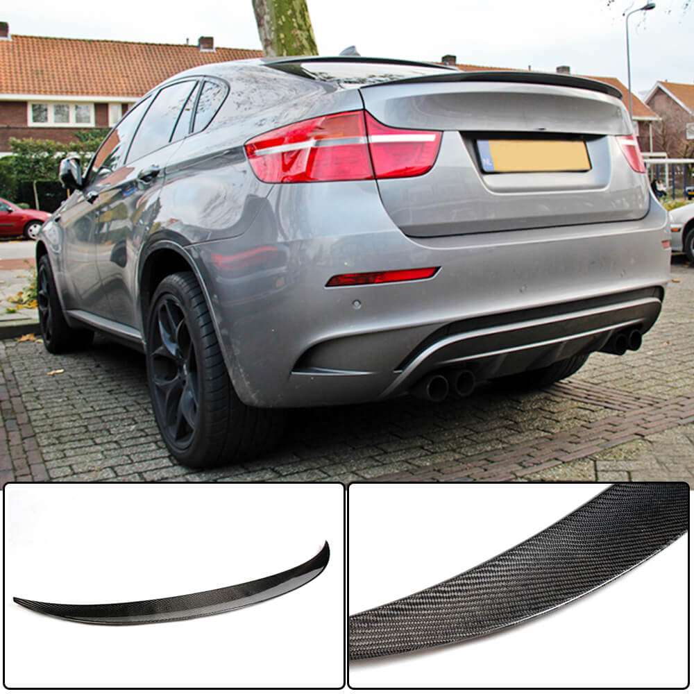 BMW X6 E71 Sport Utility 2008-2014 Rear Trunk Spoiler Carbon Fiber-Ahacarbon