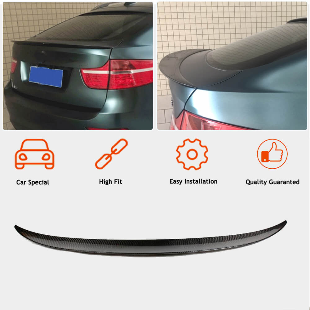 BMW X6 E71 Sport Utility 2008-2014 Rear Trunk Spoiler Carbon Fiber-Ahacarbon