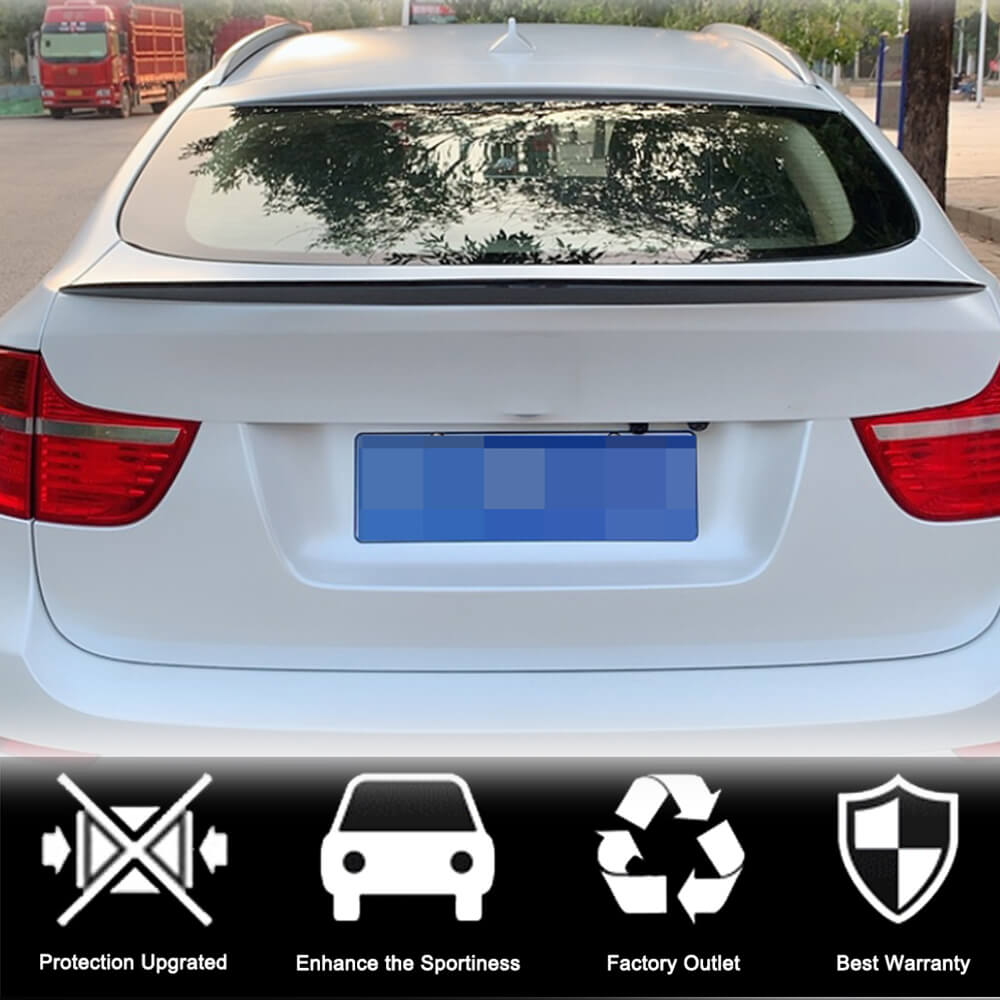 BMW X6 E71 Sport Utility 2008-2014 Rear Trunk Spoiler Carbon Fiber-Ahacarbon