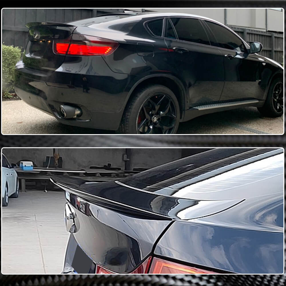 BMW X6 E71 Sport Utility 2008-2014 Rear Trunk Spoiler Carbon Fiber-Ahacarbon