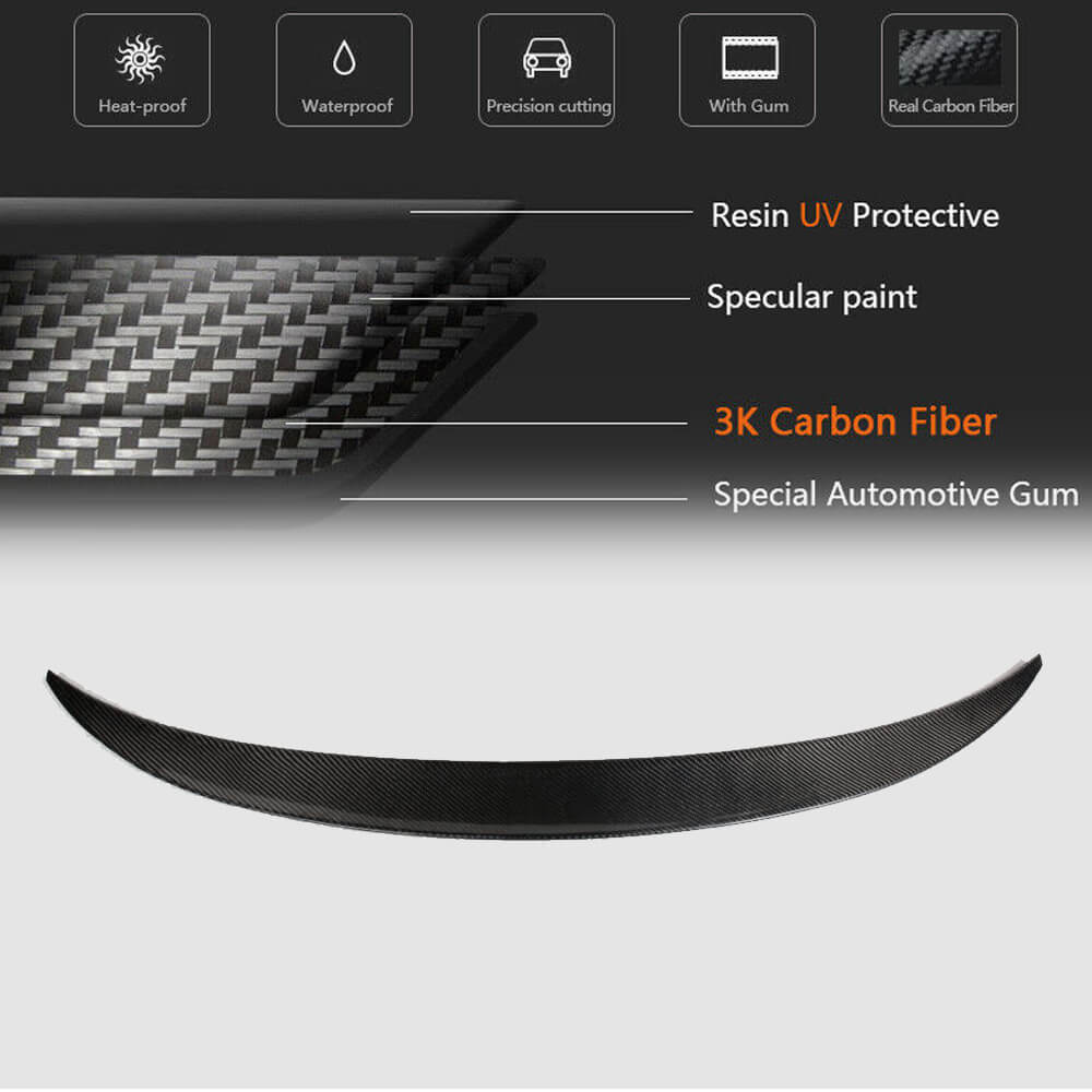 BMW X6 E71 Sport Utility 2008-2014 Rear Trunk Spoiler Carbon Fiber-Ahacarbon