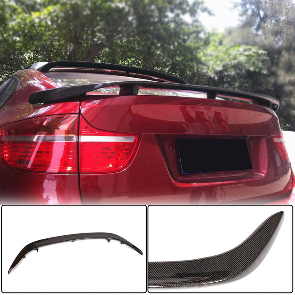 BMW X6 E71 Sport Utility 2008-2014 Rear Trunk Spoiler Carbon Fiber/FRP-Ahacarbon