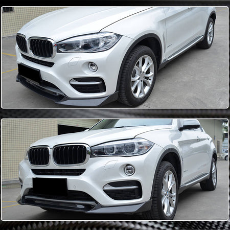 BMW X6 F16 Base 2015-2019 Front Bumper Lip Carbon Fiber/FRP-Ahacarbon