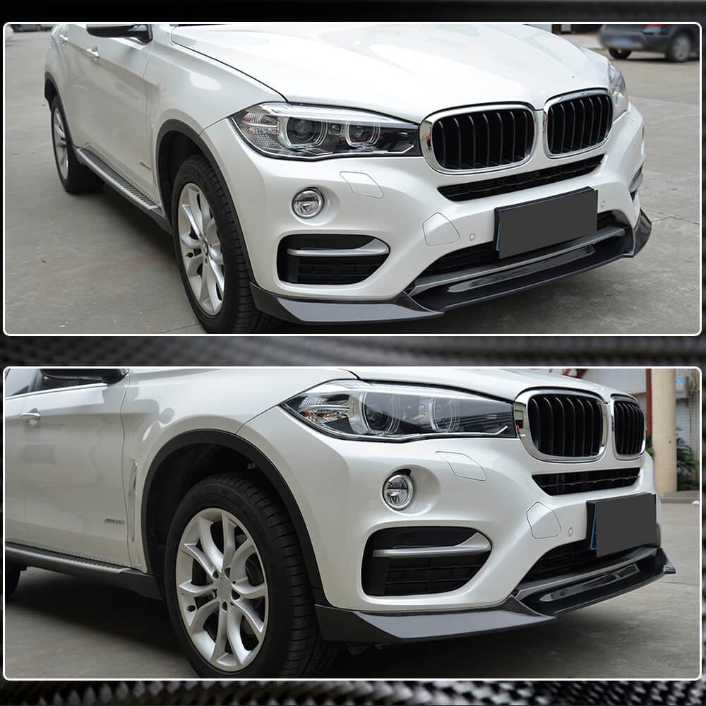 BMW X6 F16 Base 2015-2019 Front Bumper Lip Carbon Fiber/FRP-Ahacarbon